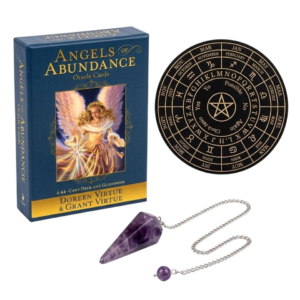 ritual de abundancia | oráculo Ángeles + péndulo amatista + tablero
